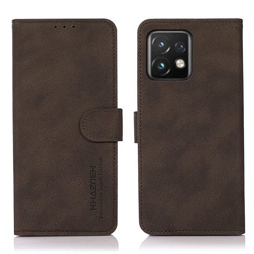 Funda de Cuero Khazneh para Motorola Moto X40 Pro con Textura Mate (Marrón)