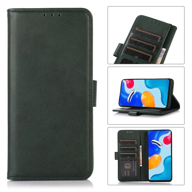 Funda de Cuero para OnePlus Nord Ce 3 5G con Textura de Vaca (Verde)