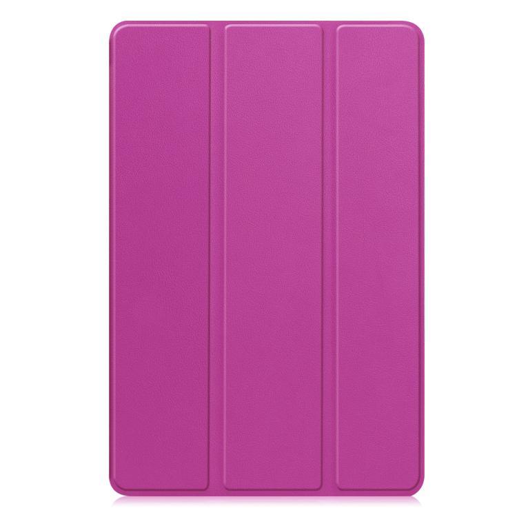 Funda de cuero con textura Custer y tres pliegues para Xiaomi Redmi Pad 2 (morado)