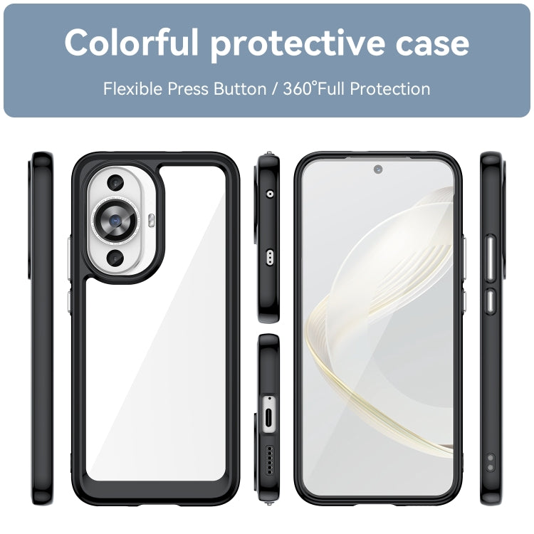 Funda de Acrílico y TPU para Huawei Nova 12S Serie Colorida (Negra)