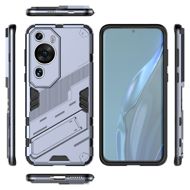 Funda Huawei P60 Art Punk Armor 2 en 1 PC + TPU a Prueba de Golpes con Soporte Invisible (Gris)
