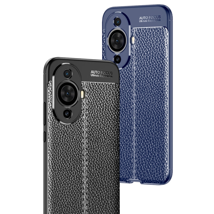 Funda TPU para Huawei Nova 11 con Textura Litchi a Prueba de Golpes (Negro)