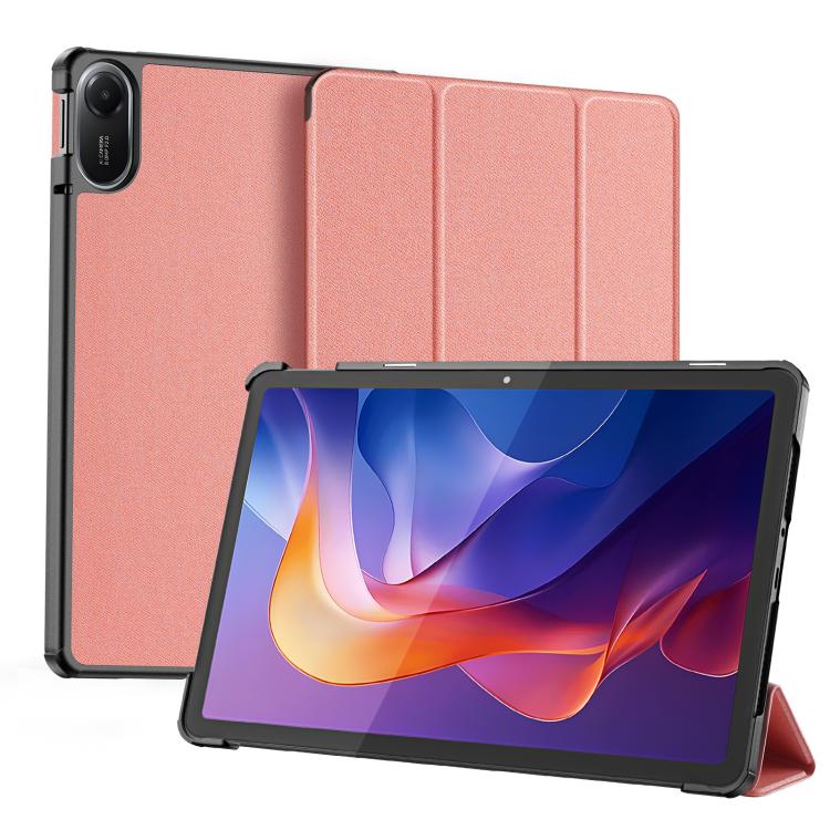 Funda de cuero con tapa magnética para Xiaomi Redmi Pad 2 DUX DUCIS Domo Series (rosa)