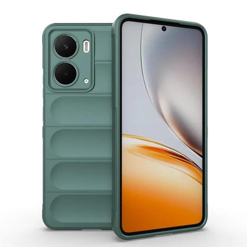 Funda de TPU y Franela con Protección Mágica Global para Realme P3 5G (Verde Oscuro)