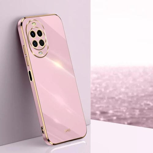 Funda de TPU con borde recto 6D galvanizado XINLI para Huawei Nova 14 (morado cereza)