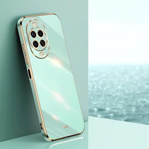 Funda de TPU con borde recto y galvanizada 6D para Huawei Nova 14 Pro XINLI (verde menta)