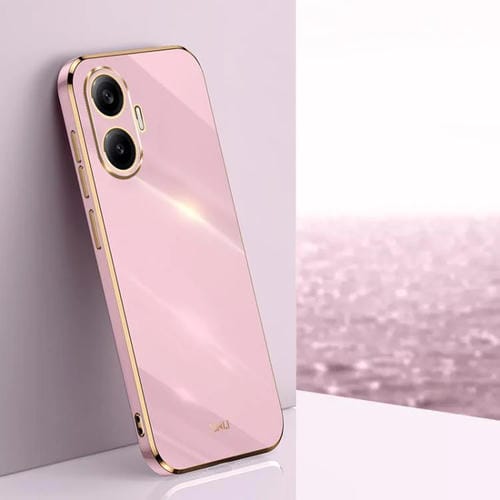 Funda de TPU con borde recto y galvanizada 6D XINLI para Redmi Turbo 4 Pro (morado cereza)