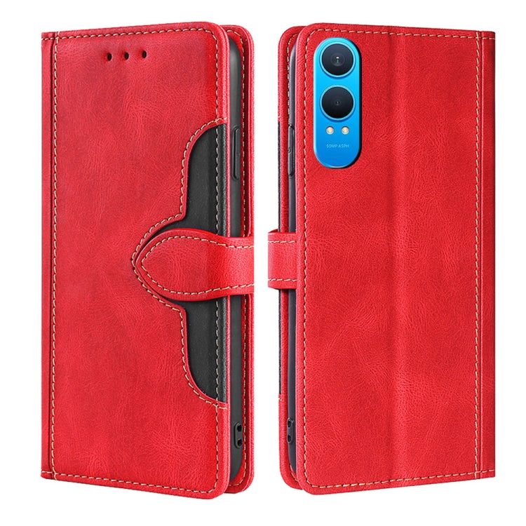 Funda Cuero OnePlus Nord Ce 4 Lite 5G Hebilla Magnética Tacto Suave (Rojo)