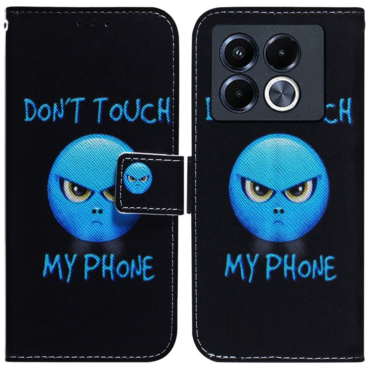 Funda de Cuero con Tapa y Dibujo a Color para Infinix Note 40 5G (Anger)
