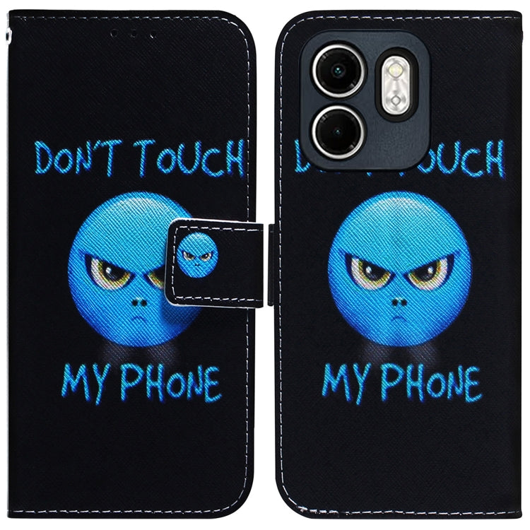Funda de Cuero con Tapa y Dibujo a Color para Infinix Hot 50I Smart 9 (Anger)