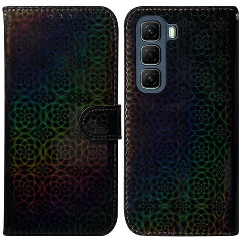 Funda de Cuero con Hebilla Magnética para Teléfono Infinix Hot 50 4G (Negro)