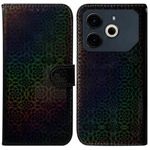 Funda de Cuero con Hebilla Magnética para Teléfono Tecno Pova 6 Neo (Negro)