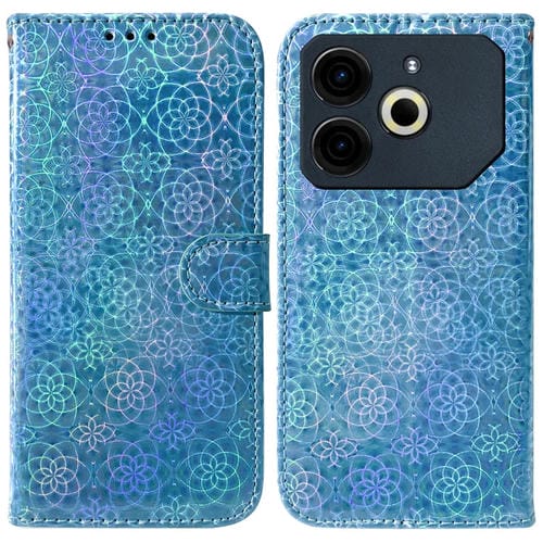 Funda de Cuero para Teléfono Tecno Pova 6 Neo con Hebilla Magnética (Azul)