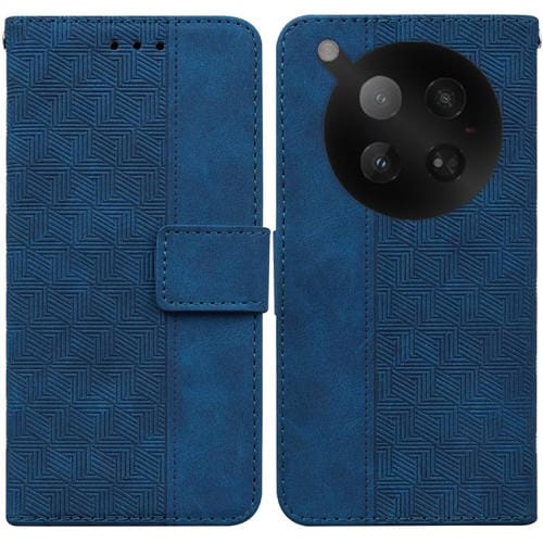 Funda de cuero con relieve geométrico para Infinix Zero 40 4G/5G (azul)
