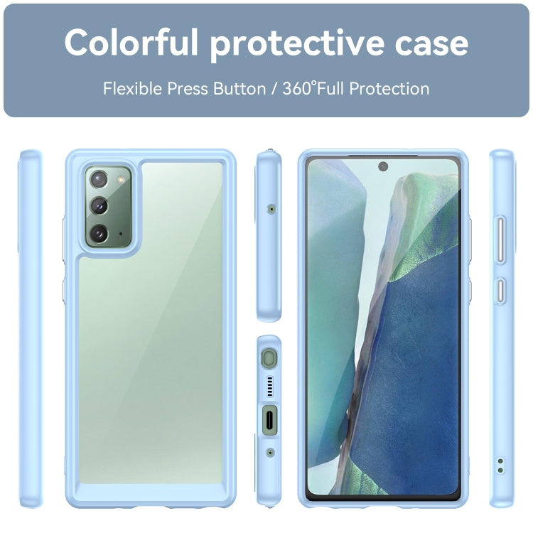 Para Samsung Galaxy Note20 Colorful Series Acrylic + TPU Phone Case (Azul)