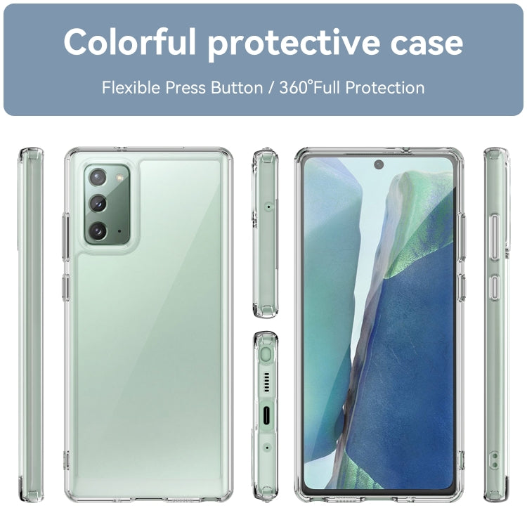 Para Samsung Galaxy Note20 Colorful Series Acrylic + TPU Phone Case (Transparente)