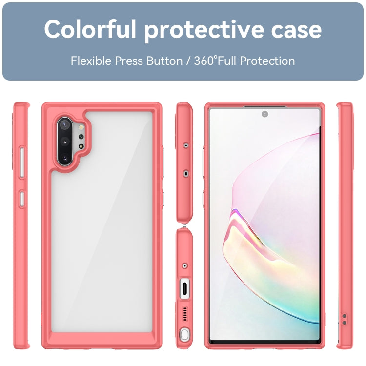 Para Samsung Galaxy Note10+ 5G Colorful Series Acrylic + TPU Phone Case (Rojo)