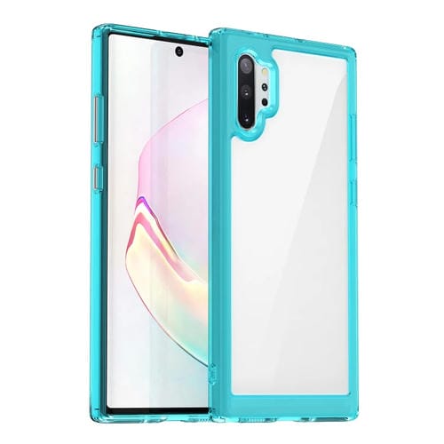 Para Samsung Galaxy Note10+ 5G Colorful Series Acrylic + TPU Phone Case (Azul transparente)