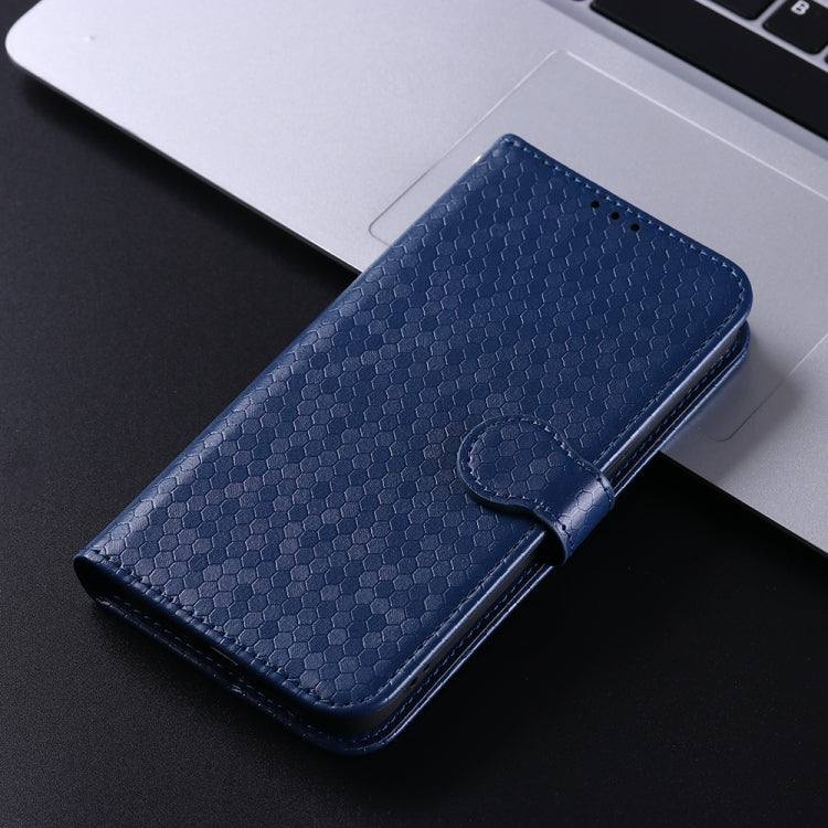 Funda de Cuero Textura de Puntos Panal para Sharp Aquos R9 Pro Sh-54E (Azul)