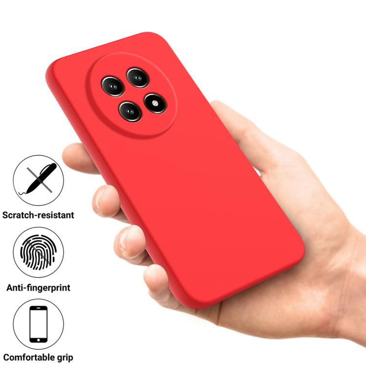 Funda de Silicona Líquida a Prueba de Golpes para Realme 14 Pro Lite (Color Rojo)