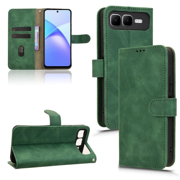 Funda de cuero con tapa magnética para Infinix Smart 10 Plus 4G (verde)