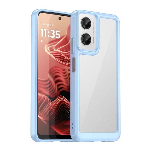 Funda Híbrida Acrílico TPU para Motorola Moto G35 5G Serie Colorida (Azul)