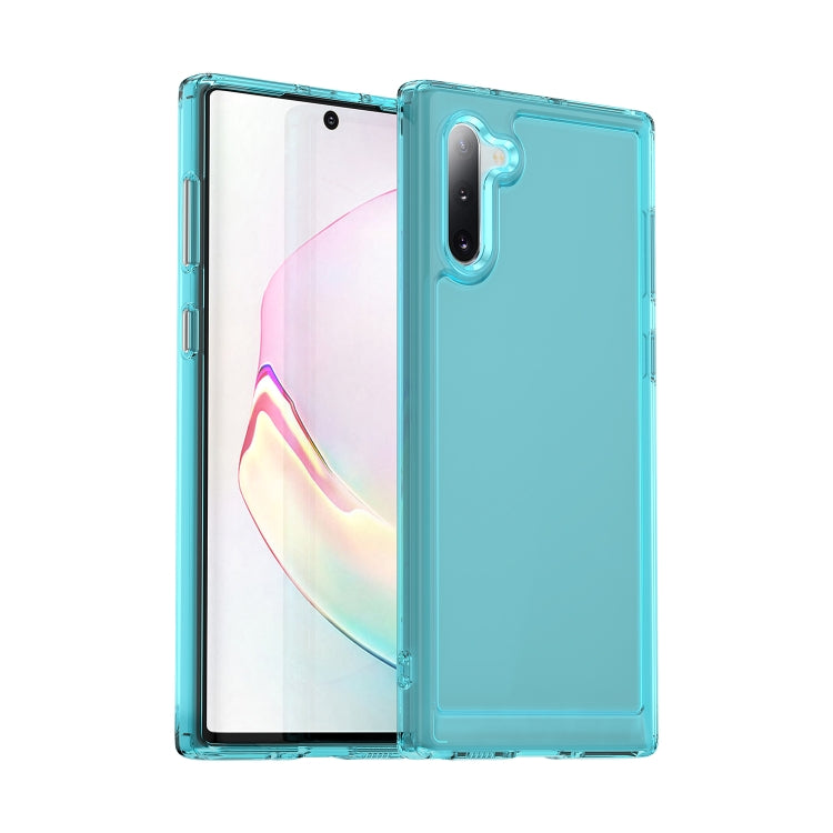Para Samsung Galaxy Note10 Candy Series TPU Phone Case (Azul transparente)