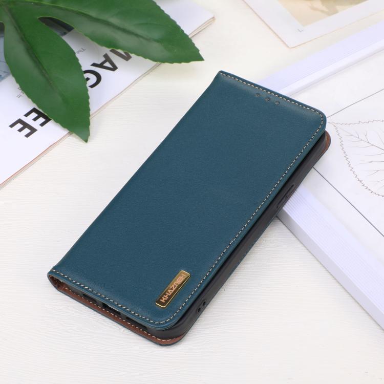 Funda para iPhone 16E Piel de Vaca con Capa Superior de Napa Khazneh (Verde)