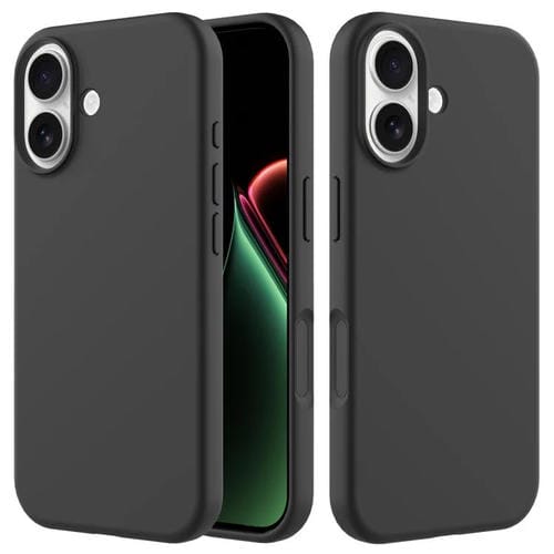 Funda de silicona de color sólido para iPhone 17 (negra)