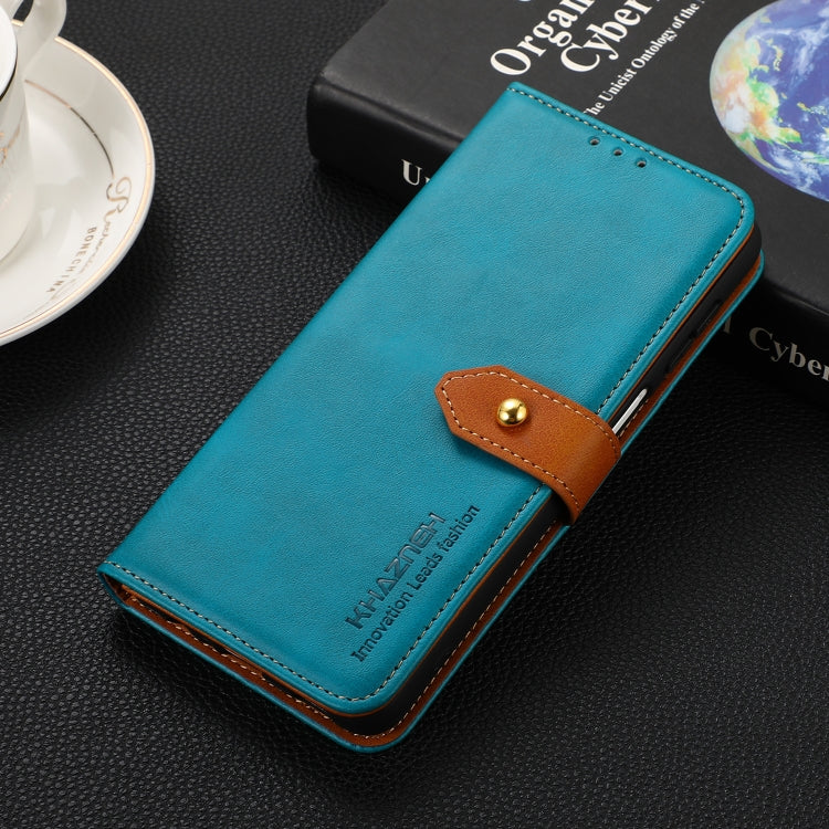 Funda de Cuero con Tapa para OnePlus Nord 13 Khazneh (Azul) Textura Piel de Vaca