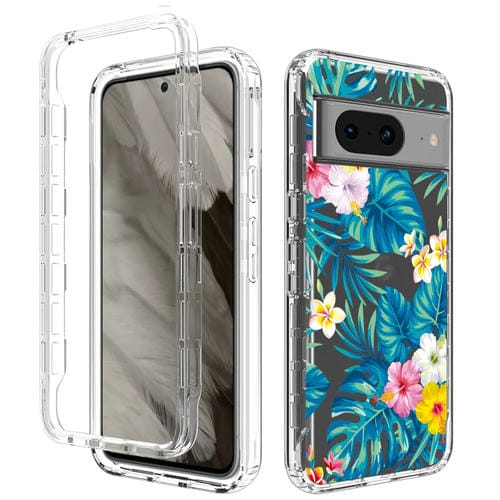 Funda Transparente Pintada para Google Pixel 8 (Hoja de Plátano)
