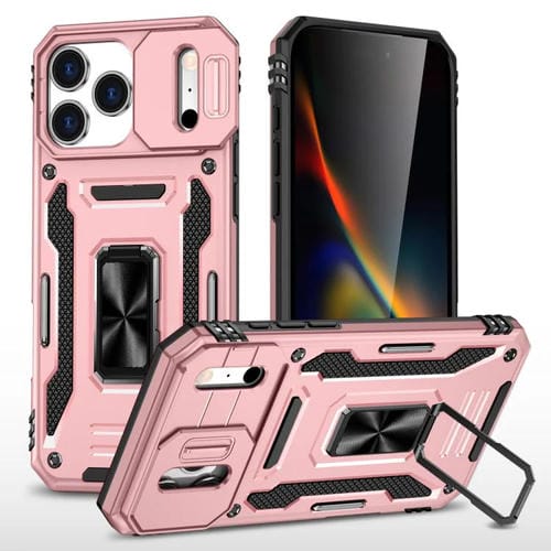 Funda protectora de PC y TPU para iPhone 17 Pro Max (oro rosa)