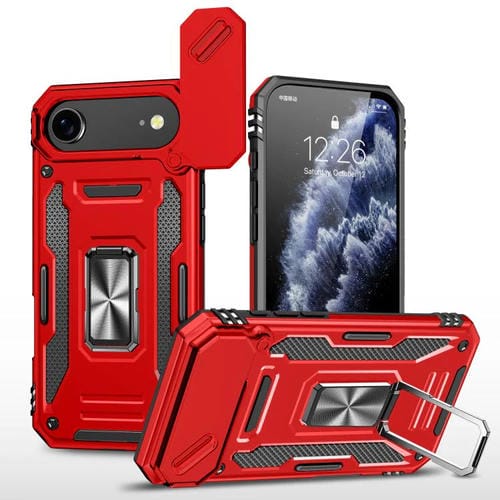 Funda protectora de PC y TPU para cámara de iPhone 17 Air Armor (roja)