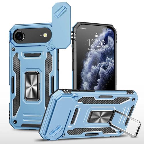 Funda protectora de PC y TPU para cámara de iPhone 17 Air Armor (azul claro)