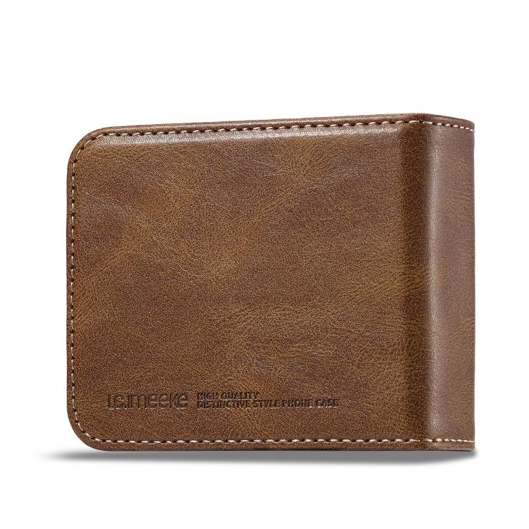 Funda de cuero antirrobo LC.IMEEKE RFID para Samsung Galaxy Z Flip7 5G (marrón)