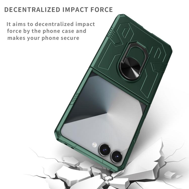 Funda mate antigolpes con protecciĂłn UV para Samsung Galaxy Z Flip7 5G (verde oscuro)