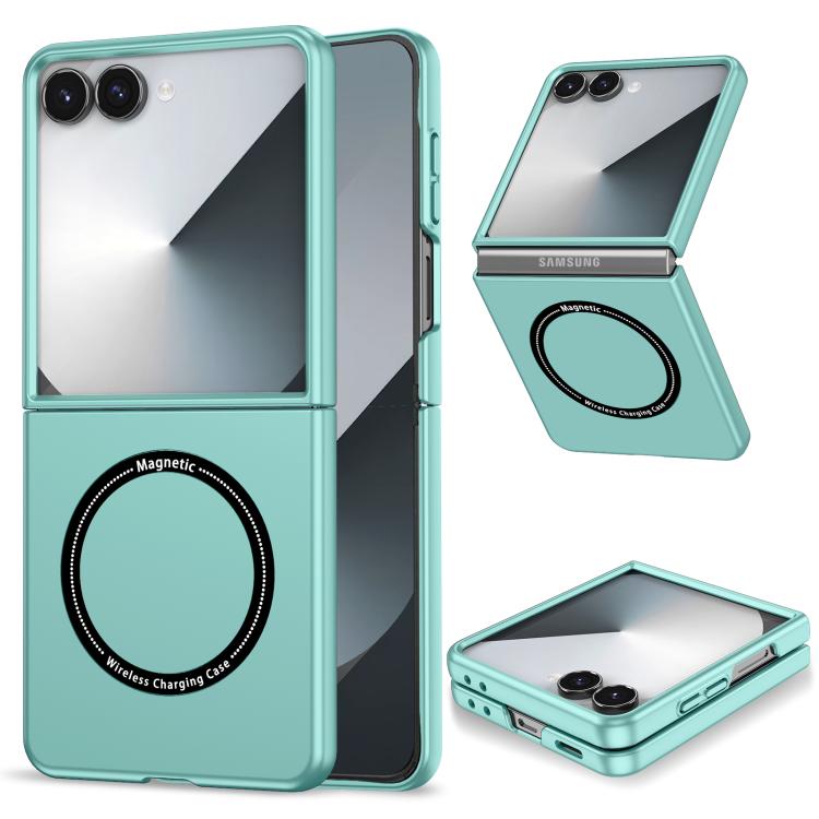 Funda protectora con anillo para Samsung Galaxy Z Flip7 5G (azul cielo)