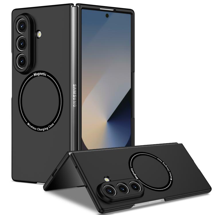 Funda protectora con anillo para Samsung Galaxy Z Fold7 5G (negra)