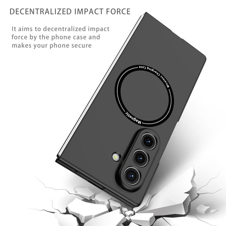 Funda protectora con anillo para Samsung Galaxy Z Fold7 5G (negra)