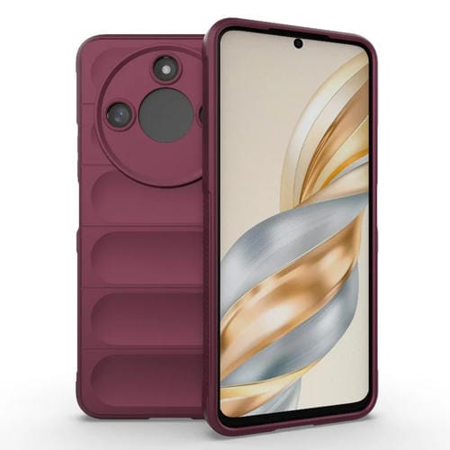 Funda TPU + Franela con Protección Mágica para Honor X60 5G (Rojo Vino)