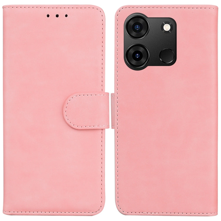 Funda de Cuero Flip para Infinix Smart 7 India y 7 Plus Skin Feel (Rosa)