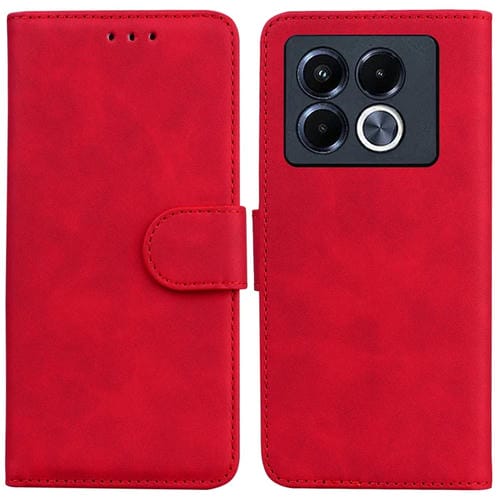 Funda de Cuero con Tapa para Infinix Note 40 5G (Rojo)