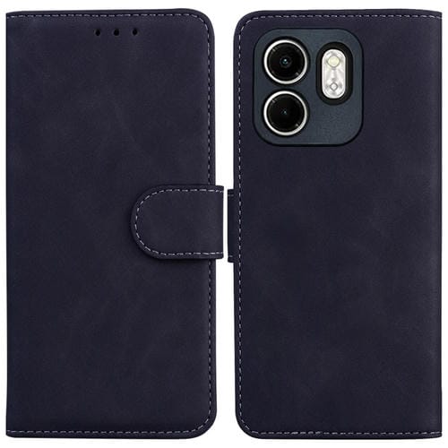 Funda de Cuero con Tapa para Infinix Hot 50I Smart 9 (Negra) Tacto Sedoso