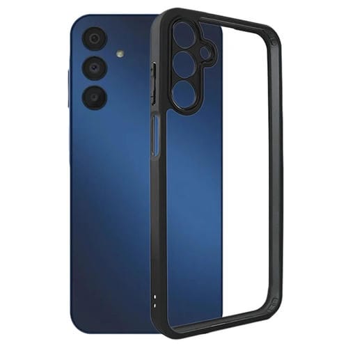 Funda para Samsung Galaxy A15 Frosted TPU y Transparente PC (Negro)