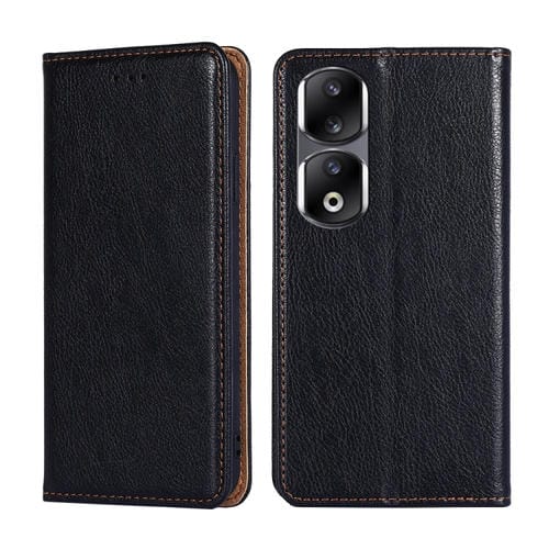 Estuche para Honor 90 Pro 5G de Cuero Magnético con Aceite Brillante (Negro)