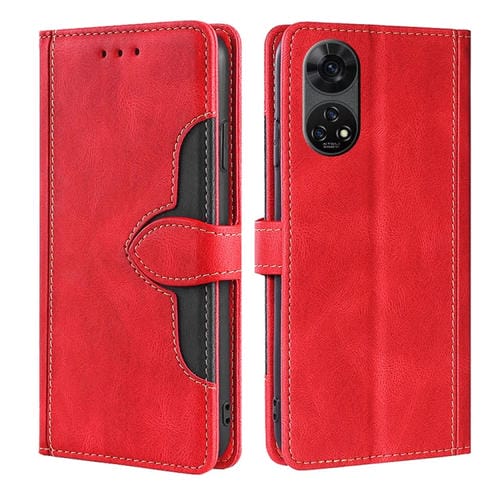 Funda de Cuero con Hebilla Magnética para Familia ZTE Anshin (Rojo)