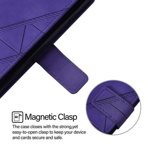 Funda de cuero con relieve 3D para Tecno Pop 10 (morado)
