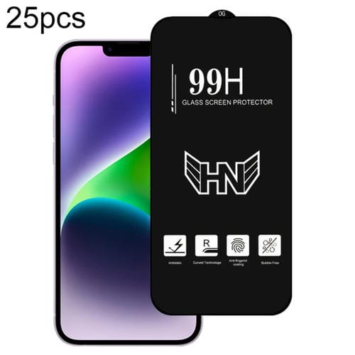 Película de Vidrio Templado para iPhone 15 Pantalla Completa Arco Grande Aluminio Alto (25PCs) - MOVILSTORE
