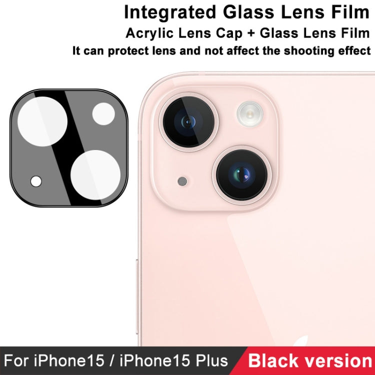 Película de Lente de Vidrio Integrada Imak para iPhone 15/15 Plus Alta Definición (Negra) - MOVILSTORE