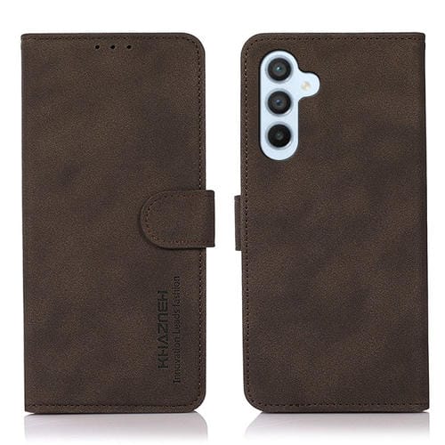 Funda de Cuero Khazneh para Samsung Galaxy A35 5G con Textura Mate (Marrón)